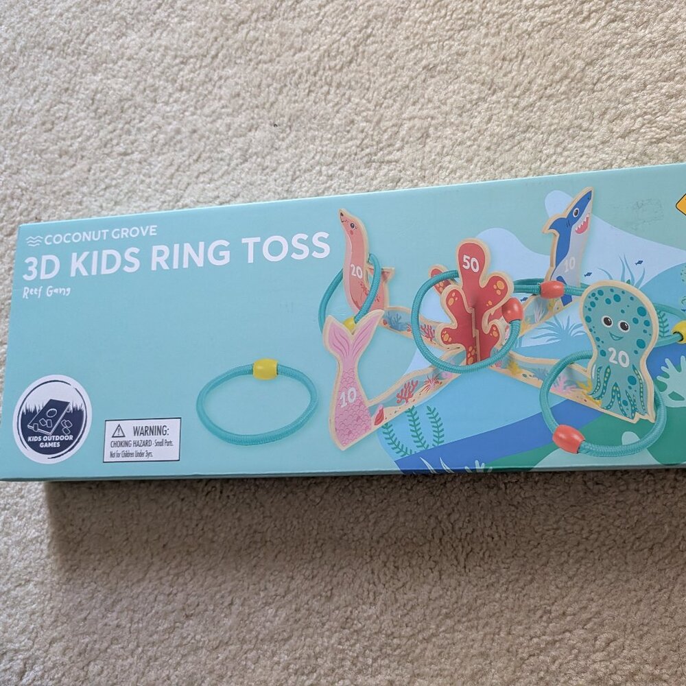 New Kohls Coconut Grove Reef 3D kids ring toss outside game sea animals